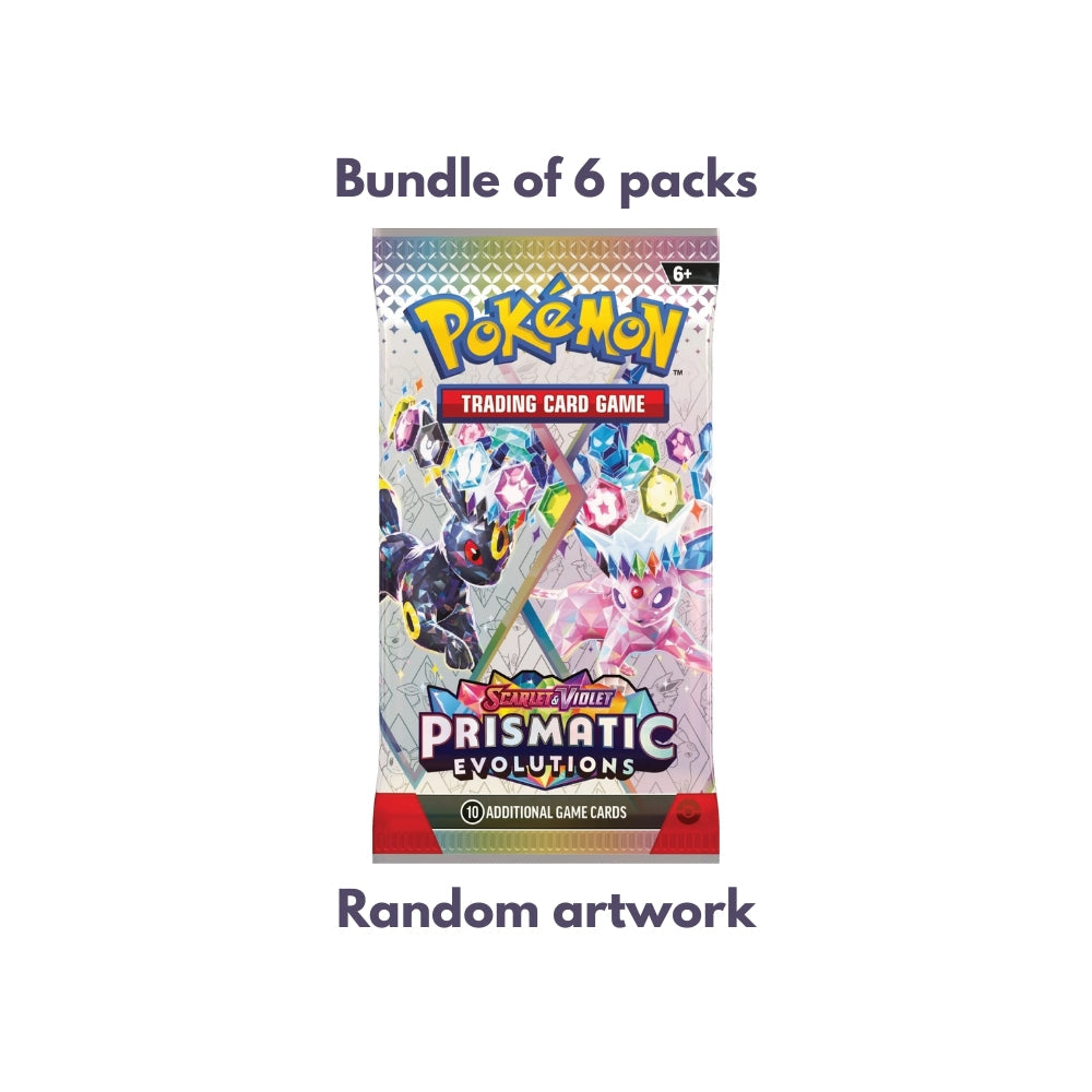 Pokemon Prismatic Evolutions Booster Pack (Bundle of 6)