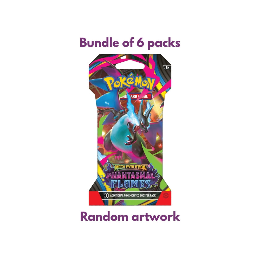 Pokemon Phantasmal Flames Sleeved Booster Pack (Bundle of 6)