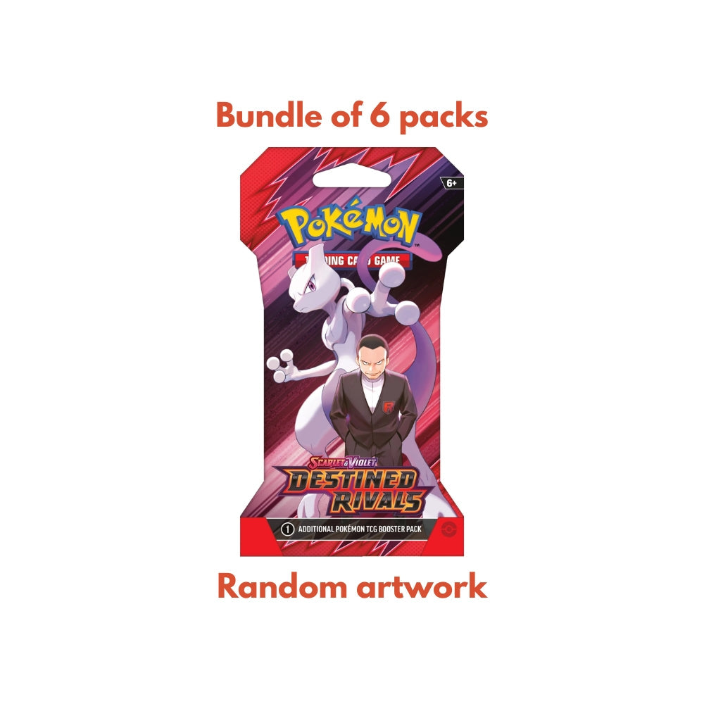 Pokemon Destined Rivals Sleeved Booster Pack (Bundle of 6)